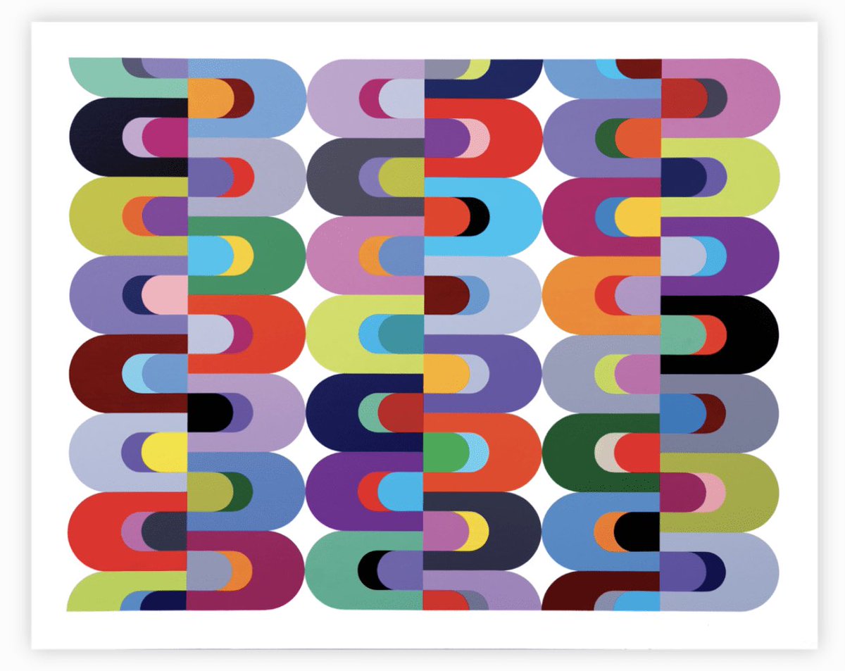 Hard-edge stacked U color geometry