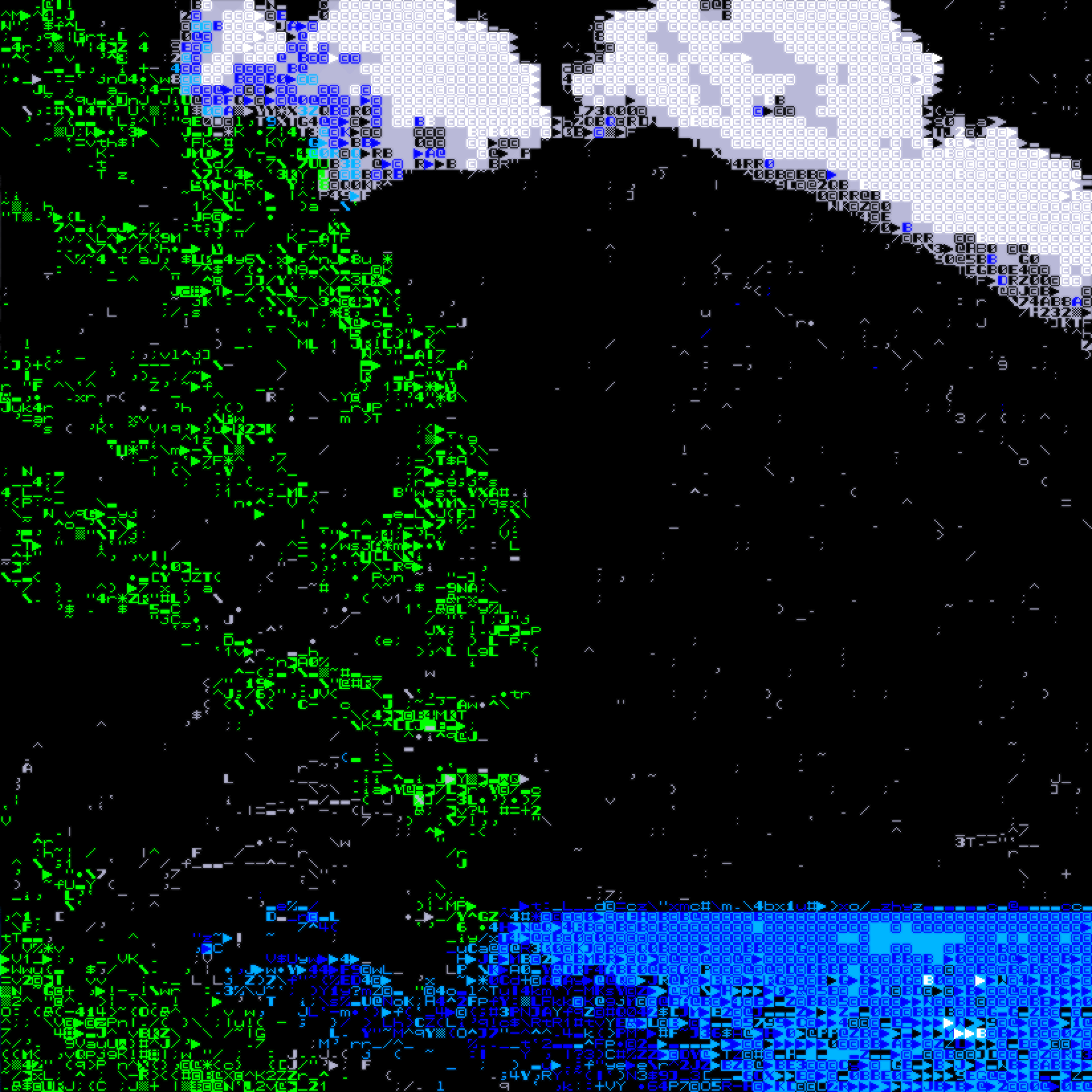 ASCII-style landscape