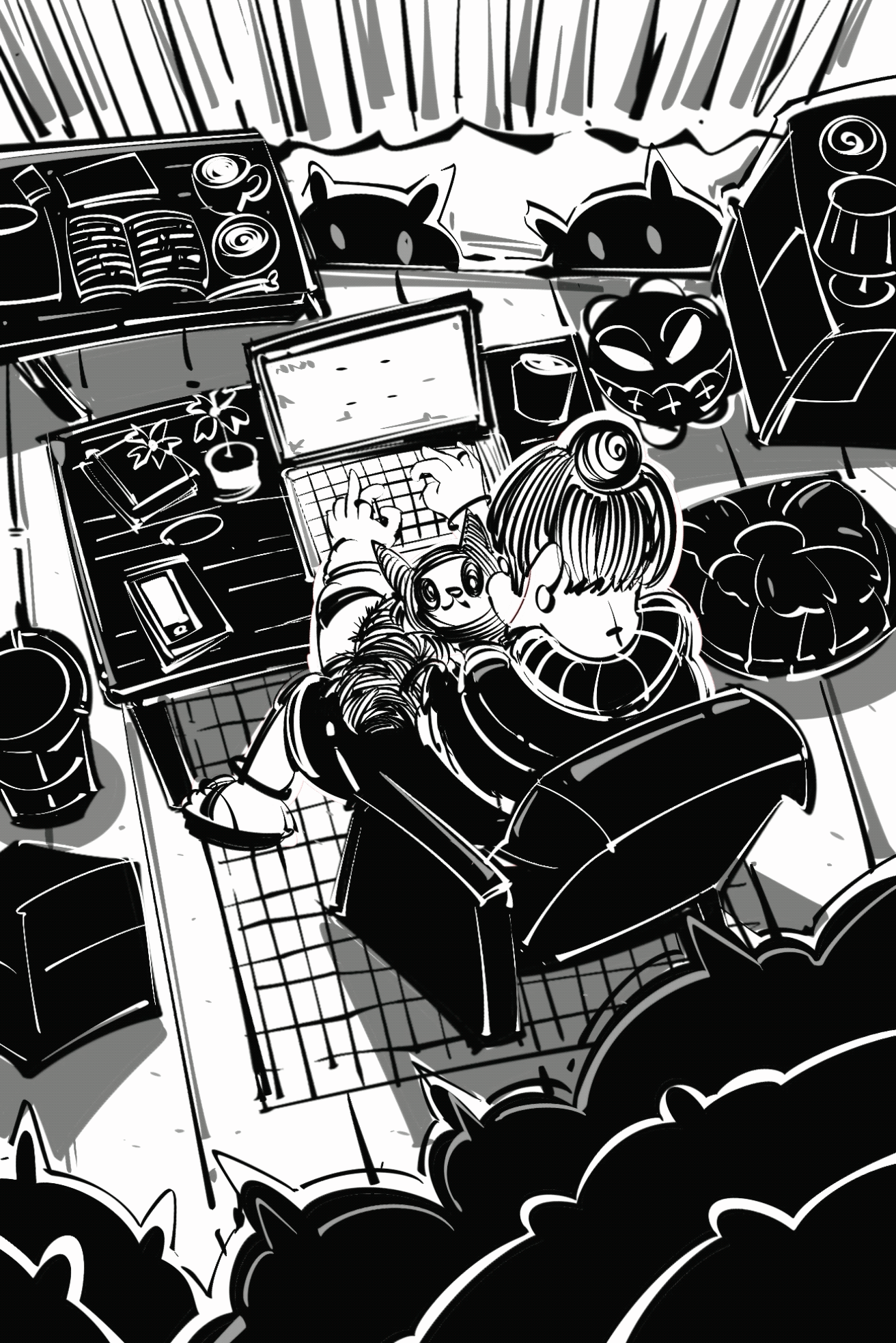 Play computer games for fun.