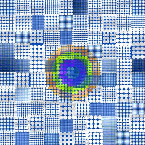 Dot Matrix Gradient Study #0 by Jake Rockland