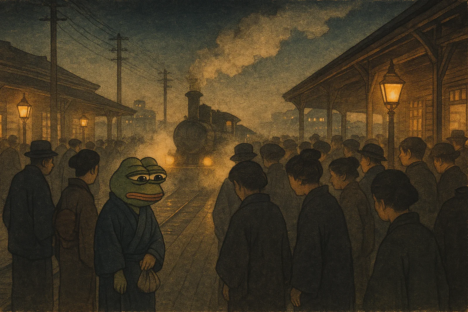 Pepe at Shimbashi Station, Awaiting the Modern Age