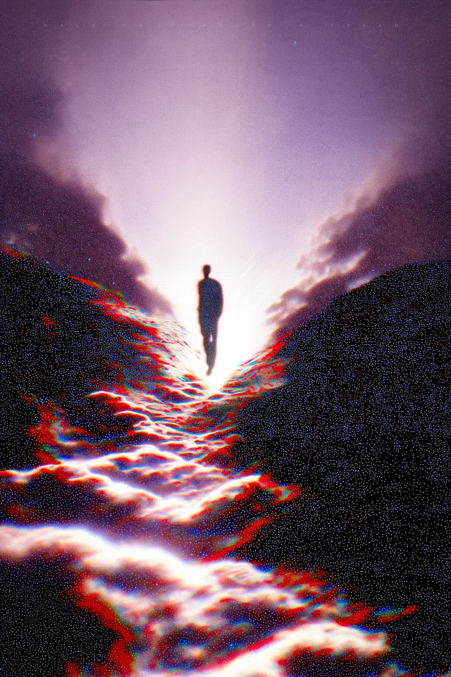 walking through a dream.