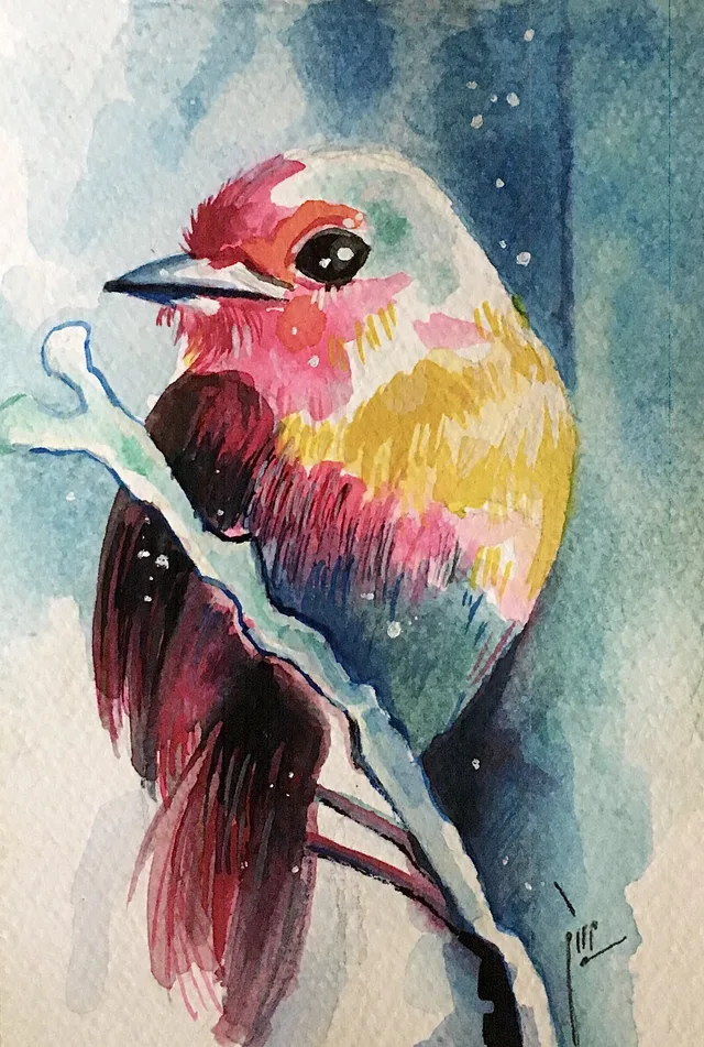 purple bird